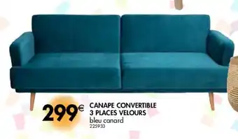 La Foir'Fouille Canape convertible 3 places velours offre