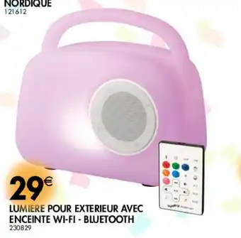 La Foir'Fouille Luminiere pour Exterieur avec Enceinte Wi-Fi Bluetooth offre