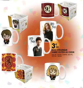 Mug ceramique Harry Potter au choix