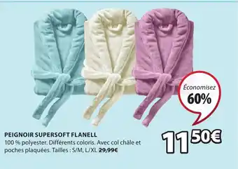 Peignoir supersoft flanell