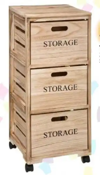 La Foir'Fouille Tour 3 tiroirs couleur Bois offre