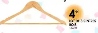 La Foir'Fouille Lot de 8 cintres Bois offre