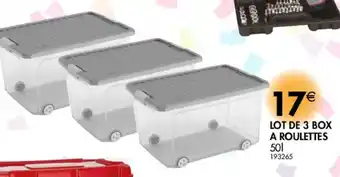 La Foir'Fouille Lot de 3 Box a roulettes offre