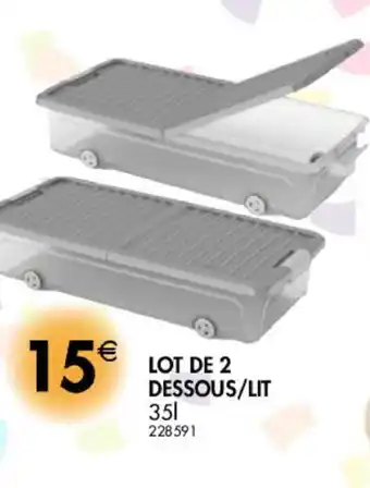 La Foir'Fouille Lot de 2 Dessous/Lit offre