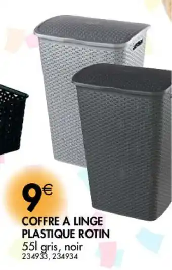 La Foir'Fouille Coffre a linge Plastique Rotin offre