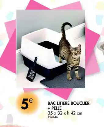 Bac litiere bouclier + Pelle