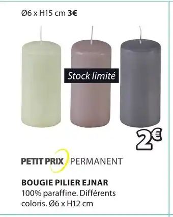 JYSK Bougie pilier ejnar offre