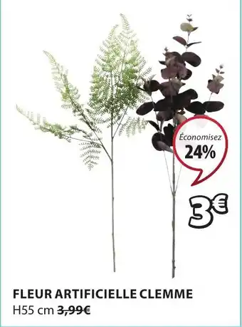 JYSK Fleur artificielle clemme offre