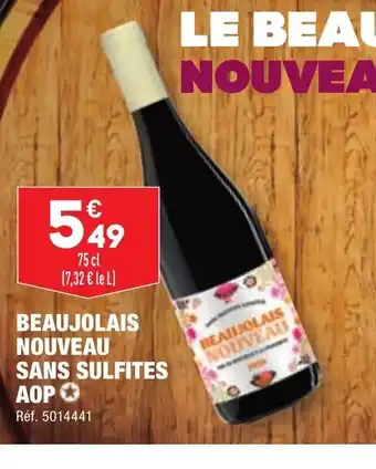 BEAUJOLAIS NOUVEAU SANS SULFITES