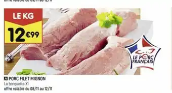 Leader Price A PORC FILET MIGNON offre