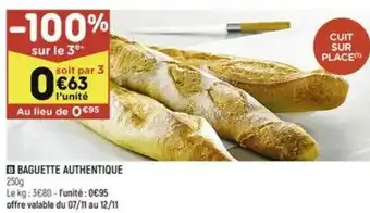 Leader Price BAGUETTE AUTHENTIQUE offre