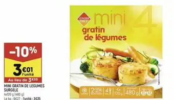 MINI GRATIN DE LEGUMES SURGELE