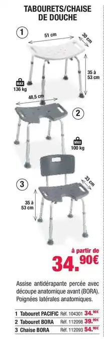 Bastide Tabourets Chaise De Douche offre