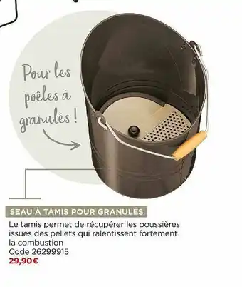 Bricomarché Seau à Tamis Pour Granulés offre