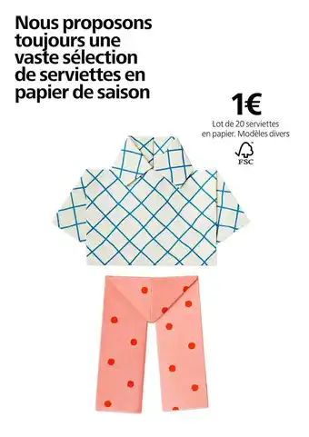 Flying Tiger Lot De 20 Serviettes En Papier offre