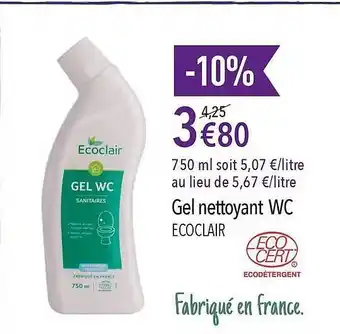 La Vie Claire Gel Nettoyant Wc Ecoclair offre