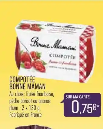 Match Compotée Bonne Maman offre