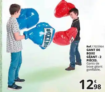 Gant De Boxe Géant - 2 Pièces
