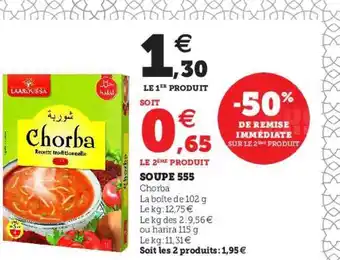 U Express Soupe 555 -50% De Remise Immédiate Sur Le 2ème Produit offre