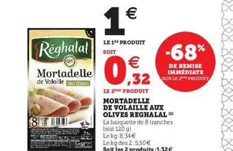 U Express Mortadelle De Volaille Aux Olives Reghalal -68% De Remise Immédiate Sur Le 2ème Produit offre