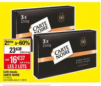 Migros Café moulu CARTE NOIRE offre