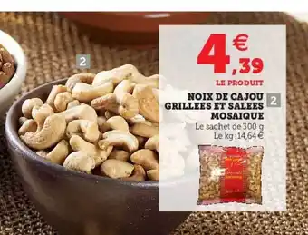 U Express Noix De Cajou Grillées Et Salées Mosaïque offre