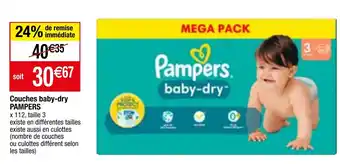 Migros Couches baby-dry PAMPERS offre