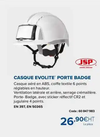 Prolians Casque évolite Porte Badge Jsp offre