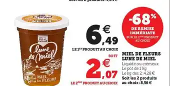 U Express Miel De Fleurs Lune De Miel -68% De Remise Immédiate Sur Le 2ème Produit Au Choix offre