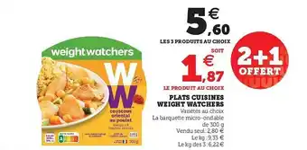 U Express Plats Cuisinés Wieght Watchers 2+1 Offert offre