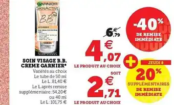 U Express Soin Visage B.b. Crème Garnier -40% De Remise Immédiate offre