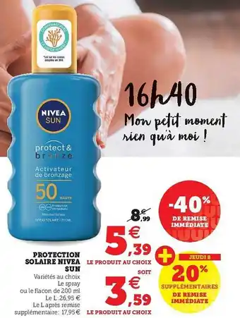 Protection Solaire Nivea Sun -40% De Remise Immédiate