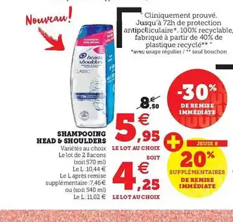 U Express Shampooing Head & Shoulders -30% De Remise Immédiate offre