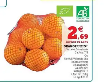 U Express Orange U Bio offre