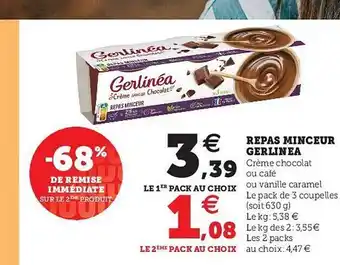 U Express Repas Minceur Gerlinéa -68% De Remise Immédiate Sur Le 2ème Produit offre