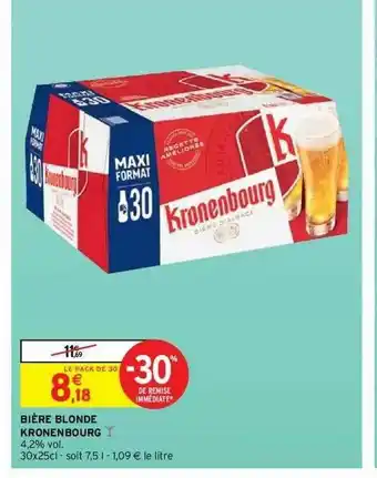 Intermarché Hyper Bière Blonde Kronenbourg offre