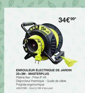 Costco Enrouleur électrique De Jardin 25+3m - Masterplug offre