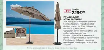 Costco Parasol 3,36 M Activa Proshade offre