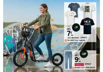 E.Leclerc Tee-shirt Fille - Garçon, Jegging Fille - Jean Garçon offre