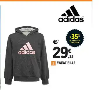 E.Leclerc Sweat Fille Adidas offre