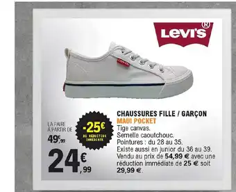 E.Leclerc Chaussures Fille - Garçon Maui Pocket offre