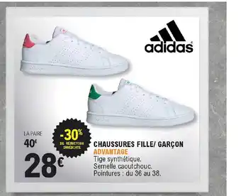 E.Leclerc Chaussures Fille - Garçon Advantage Adidas offre