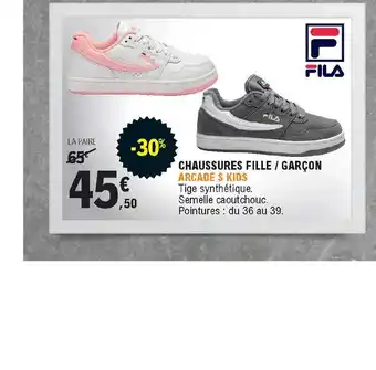 E.Leclerc Chaussures Fille - Garçon Arcade S Kids Fila offre