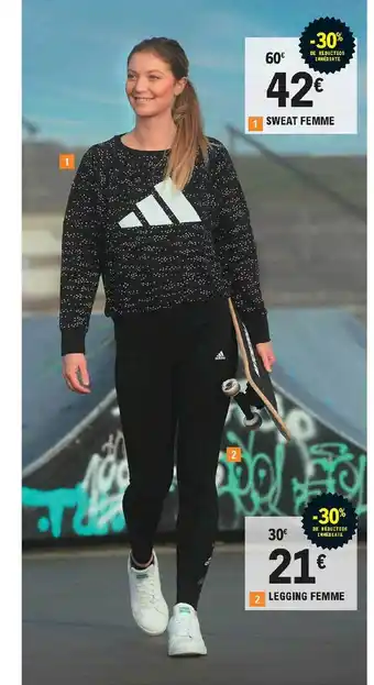 E.Leclerc Sweat Femme, Legging Femme offre