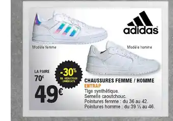 E.Leclerc Chaussures Femme - Homme Entrap Adidas offre