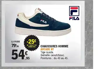E.Leclerc Chaussures Homme Arcade Nt Fila offre