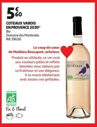 Auchan Coteaux varois en provence 2020 offre