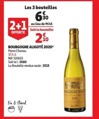 Auchan Bourgogne aligoté2020 offre