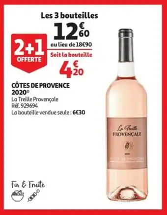 Auchan Côtes de provence 2020 offre