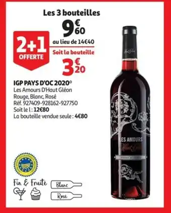 Auchan IGP pays d'oc 2020 offre